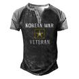Korean War Veteran Happy Veterans Day Men's Henley Raglan T-Shirt Black Grey