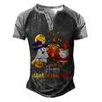 Lover Halloween Merry Christmas Happy 14 Shirt Men's Henley Shirt Raglan Sleeve 3D Print T-shirt Black Grey