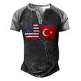 Loving Usa Turkey Flag Heart Turkish 13 Shirt Men's Henley Shirt Raglan Sleeve 3D Print T-shirt Black Grey