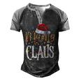 Mama Nana Claus Christmas Pajamas 505 Shirt Men's Henley Shirt Raglan Sleeve 3D Print T-shirt Black Grey