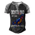 Mens Bonus Dad Of The Birthday Boy Matching Father Bonus Dad Men's Henley Shirt Raglan Sleeve 3D Print T-shirt Black Grey