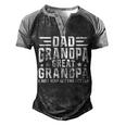 Mens Fathers Day From Grandkids Dad Grandpa Great Grandpa Men's Henley Shirt Raglan Sleeve 3D Print T-shirt Black Grey