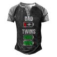 Mens Funny Dad Fathers Day Birthday Twins Twin Dad Men's Henley Shirt Raglan Sleeve 3D Print T-shirt Black Grey