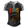 Mens Strong Black King Juneteeth African American Father Day 31 Shirt Men's Henley Shirt Raglan Sleeve 3D Print T-shirt Black Grey