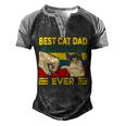 Mens Vintage Best Cat Dad Ever Bump Fit 240 Shirt Men's Henley Shirt Raglan Sleeve 3D Print T-shirt Black Grey