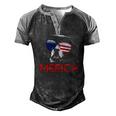 Merica Bernese Mountain Dog American Flag 4Th Of July Men's Henley Raglan T-Shirt Black Grey