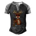 Merry Christmas Reindeer Funny Family 884 Shirt Men's Henley Shirt Raglan Sleeve 3D Print T-shirt Black Grey