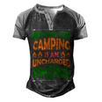 Modern Day Camping Is An Uncharged Phone Men's Henley Shirt Raglan Sleeve 3D Print T-shirt Black Grey