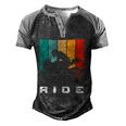 Motorcycle Apparel - Biker Motorcycle Men's Henley Shirt Raglan Sleeve 3D Print T-shirt Black Grey