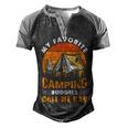 My Favorite Camping Buddies Call Me Dad Vintage Fathers Day V3 Men's Henley Shirt Raglan Sleeve 3D Print T-shirt Black Grey