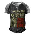 My Son Is Soldier Proud Military Dad 714 Shirt Men's Henley Shirt Raglan Sleeve 3D Print T-shirt Black Grey