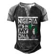 Nigeria Is In My Dna Nigerian Flag Africa Map Raised Fist Men's Henley Raglan T-Shirt Black Grey