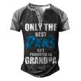 Only The Best Dad Get Promoted To Grandpa Fathers Day T Shirts Men's Henley Shirt Raglan Sleeve 3D Print T-shirt Black Grey