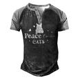 Peace Love Cats Animal Lover Cat Lover Men's Henley Shirt Raglan Sleeve 3D Print T-shirt Black Grey