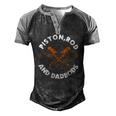Piston Rod And Dadbods Car Mechanism Men's Henley Raglan T-Shirt Black Grey