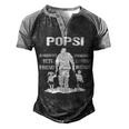 Popsi Grandpa Gift Popsi Best Friend Best Partner In Crime Men's Henley Shirt Raglan Sleeve 3D Print T-shirt Black Grey