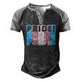 Pride Transgender Lgbt Flag Color Protest Support Men's Henley Raglan T-Shirt Black Grey