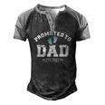Promoted To Dad 2022 Baby Feets Men's Henley Raglan T-Shirt Black Grey