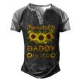 Promoted To Daddy Est 2022 Sunflower Men's Henley Raglan T-Shirt Black Grey