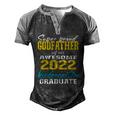 Proud Godfather Of Kindergarten Graduate 2022 Graduation Men's Henley Raglan T-Shirt Black Grey