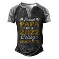 Proud Papa Of 2022 College Graduate Grandpa Graduation Men's Henley Raglan T-Shirt Black Grey