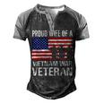 Proud Wife Vietnam War Veteran Husband Wives Matching Design Men's Henley Shirt Raglan Sleeve 3D Print T-shirt Black Grey