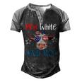 Red White And Moo Patriotic Cow Usa Flag 4Th Of July Farmer Men's Henley Shirt Raglan Sleeve 3D Print T-shirt Black Grey