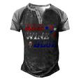 Red Wine Blue 4Th Of July Wine Red White Blue Wine Glasses V3 Men's Henley Shirt Raglan Sleeve 3D Print T-shirt Black Grey