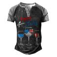 Red Wine Blue 4Th Of July Wine Red White Blue Wine Glasses V4 Men's Henley Shirt Raglan Sleeve 3D Print T-shirt Black Grey