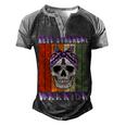 Rett Syndrome Warrior Skull Women Vintage Purple Ribbon Rett Syndrome Rett Syndrome Awareness Men's Henley Shirt Raglan Sleeve 3D Print T-shirt Black Grey