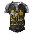 Silly Rabbit Easter Is For Jesus Funny Christian Religious Saying Quote 21M17 Men's Henley Shirt Raglan Sleeve 3D Print T-shirt Black Grey