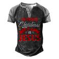 The Greatest Christmas Is Jesus Christmas Xmas B Men's Henley Shirt Raglan Sleeve 3D Print T-shirt Black Grey