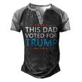 This Dad Voted For Trump Funny 4Th Of July Fathers Day Meme Men's Henley Shirt Raglan Sleeve 3D Print T-shirt Black Grey