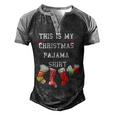 This Is My Christmas Pajama 876 Shirt Men's Henley Shirt Raglan Sleeve 3D Print T-shirt Black Grey