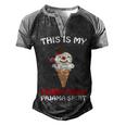 This Is My Christmas Pajama 879 Shirt Men's Henley Shirt Raglan Sleeve 3D Print T-shirt Black Grey