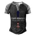 Two Seater Dad Joke American Flag 4Th Of July Motorbiking V2V3 Men's Henley Shirt Raglan Sleeve 3D Print T-shirt Black Grey