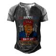 Ultra Maga Trump Happy 4Th Of July American Flag Men's Henley Shirt Raglan Sleeve 3D Print T-shirt Black Grey