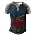 Ultra Mega Eagle Men's Henley Shirt Raglan Sleeve 3D Print T-shirt Black Grey