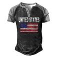 United States Flag Cool Usa American Flags Top Tee Men's Henley Raglan T-Shirt Black Grey