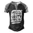 Unity Day Orange Peace Love Spread Kindness Men's Henley Raglan T-Shirt Black Grey