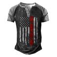 Us Flag Best Single Dad Ever 4Th Of July American Patriotic Men's Henley Shirt Raglan Sleeve 3D Print T-shirt Black Grey