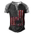 Usa Flag Day Deer Hunting 4Th July Patriotic Gift Men's Henley Shirt Raglan Sleeve 3D Print T-shirt Black Grey