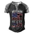 Veteran Dad 4Th Of July Or Labor Day Men's Henley Shirt Raglan Sleeve 3D Print T-shirt Black Grey