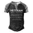 Veteran Definition Funny Proud Veteran Military Meaning T-Shirt Men's Henley Shirt Raglan Sleeve 3D Print T-shirt Black Grey