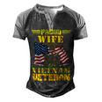 Veteran Veterans Day Womens Proud Wife Of A Vietnam Veteran For 70 Navy Soldier Army Military Men's Henley Shirt Raglan Sleeve 3D Print T-shirt Black Grey