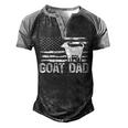Vintage Goat Dad Retro American Flag Goat 4Th Of July Men's Henley Shirt Raglan Sleeve 3D Print T-shirt Black Grey
