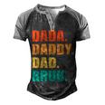 Vintage Retro Fathers Day Outfit Dada Daddy Dad Bruh 8 Shirt Men's Henley Shirt Raglan Sleeve 3D Print T-shirt Black Grey