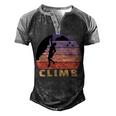 Vintage Retro Rock Climber 174 Shirt Men's Henley Shirt Raglan Sleeve 3D Print T-shirt Black Grey