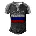 Vintage Russia Russian Flag Pride 500 Trending Shirt Men's Henley Shirt Raglan Sleeve 3D Print T-shirt Black Grey