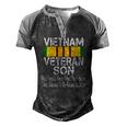 Vintage Us Military Family Vietnam Veteran Son Men's Henley Raglan T-Shirt Black Grey